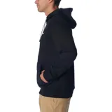 Buzo hoodie negro de Columbia, con cordones ajustables blancos y logo de la marca en el pecho. Tiene bolsillo tipo canguro y puños y cintura acanalados.