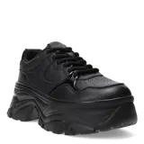 Championes negros con plataforma y suela track.