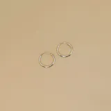 Aros argolla bombé en plata 925.