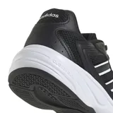 Championes Adidas Eclyptix 2000, color negro con detalles en blanco, con suela blanca y las tres tiras características de la marca en los laterales.