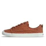 Zapatillas Reef color ladrillo con diseño calado y suela blanca.
