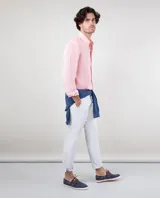 Camisa Lino - Rosa