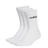 Medias altas blancas de caña alta, con logo de Adidas, paquete de 3 pares.