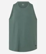 Musculosa deportiva azul sin estampa, de poliéster.