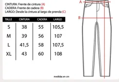 Jean celeste de corte amplio, estilo baggy.