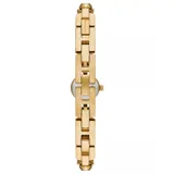 Reloj Michael Kors para mujer, modelo Mini Astor Link, con caja y brazalete de acero dorado.
