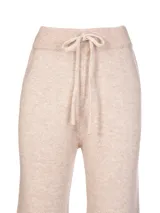 Pantalón de tiro alto y calce holgado, suave al tacto, con cintura ajustable y diseño de cuadrille.