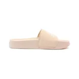 Sandalias New Balance color rosa claro con logo de la marca en blanco.