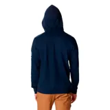 Buzo canguro Columbia Beaumont Hoodie color beige con capucha ajustable con cordón, bolsillo tipo canguro y logo de la marca estampado en la manga.