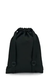 Mochila tipo bolso JanSport Draw Sack color bordó, con logo estampado en el frente y bolsillo frontal con cierre. Se cierra ajustando las cuerdas superiores. Ideal para uso casual.