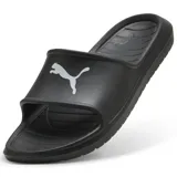 Chinelas Puma Divecat v2 Lite, color negro con logo blanco.