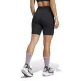 Calza corta de mujer Adidas Terrex Multi, color negro, con cintura alta, calce ajustado y logo Terrex estampado en blanco en la pierna derecha.