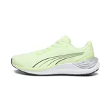 Championes de running Puma Electrify Nitro 3, color verde claro con detalles en negro y plateado.