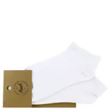 Pack de dos pares de medias blancas de algodón, corte tobillero.