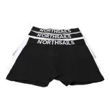 Pack de tres boxers de algodón en color negro, gris y blanco, con cintura elástica con logo North Sails.