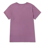 Remera rosa de algodón con cuello redondo y mangas cortas. Logo de CAT estampado en el pecho.