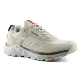 Championes Hi-Tec Silver Shadow, edición especial 50 aniversario. Diseño clásico en blanco, gris y negro con detalles en rojo.