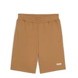 Short deportivo color mostaza con cintura elástica y logo Puma bordado en naranja en la pierna izquierda.