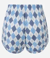 Short de pijama con cintura elástica y cordón contrastante.