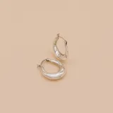 Aros argolla bombé de plata 925.