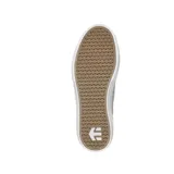 Championes Etnies Kayson negros de lona con logo blanco en el lateral, cordones blancos y suela blanca con línea negra.