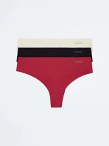 Pack de 3 colaless de microfibra de Calvin Klein, con bordes sin costuras y logotipo lateral.
