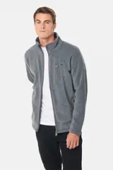 Campera de abrigo en polar color negro, con interior en polar y diseño funcional con múltiples bolsillos.