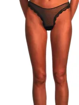 Colaless de nailon color negro con encaje en los bordes.