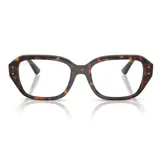 Armazón para lentes Ray Ban modelo 7258, color carey, con forma rectangular y detalles de remaches en los laterales.