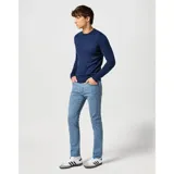 Buzo de punto Wrangler color azul marino, de corte clásico y cuello redondo.