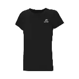 Remera deportiva negra de corte clásico, con logo de Topper estampado en el pecho.