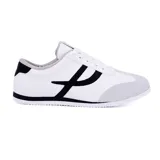 Zapatillas deportivas de mujer, en color blanco con detalles en negro, diseñadas para comodidad y estilo diario.