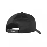 Gorra negra de algodón con logo de Etnies bordado en blanco y dorado en el frente y en el lateral.