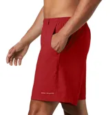 Traje de baño color durazno con tecnología Omni|Shade™ UPF 50, secado rápido y bolsillo trasero de malla con cremallera.