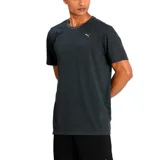 Remera deportiva Puma de hombre, color gris, de corte clásico y manga corta.
