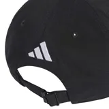 Gorro Adidas negro con logo de Mercedes Benz bordado en blanco en el frente y logo de Adidas en la visera. Tiene el número 12 bordado en el frente y detalles en azul en el borde de la visera.