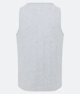 Musculosa de pijama para hombre, color gris claro, confeccionada en algodón texturizado.