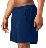 Traje de baño color durazno con tecnología Omni|Shade™ UPF 50, secado rápido y bolsillo trasero de malla con cremallera.