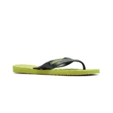 Ojotas Havaianas Track Waves, color verde lima con plantilla texturizada y tiras gruesas en gris oscuro con diseño en relieve.