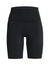 Short deportivo Under Armour Motion Bike negro, de tiro alto y calce ajustado.
