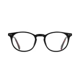Lentes de eco acetato color negro con patillas en carey.
