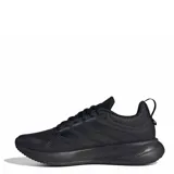 Championes Adidas Run Falcon 5, color negro completo (triple black), ideales para running o uso casual. Presentan una capellada de malla transpirable y las tres franjas características de Adidas en el lateral.