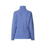 Campera polar Columbia Fast Trek II color celeste, con cierre frontal, cuello alto y bolsillos laterales con cierre.