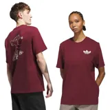 Remera de manga corta color bordó con logo Adidas Shmoo en el pecho.
