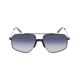 Lentes de sol INVU modelo IB12400B, con montura negra de metal, lentes grises degradé y forma geométrica.