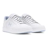 Championes Under Armour UA W Official, color blanco con detalles en naranja.