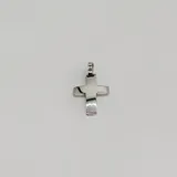 Dije de cruz bombé en plata 925.