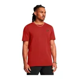 Remera deportiva Under Armour Vanish Seamless de hombre, color negro con logo plateado en el pecho. Confeccionada en tejido transpirable de secado rápido y sin costuras para evitar el roce.