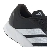 Championes deportivos Adidas Duramo RC2, color negro con tres franjas blancas en el lateral. Presentan una suela gruesa blanca con tecnología Lightmotion visible en el lateral.