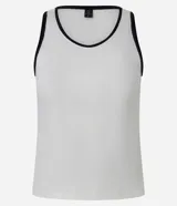 Musculosa de breteles anchos, confeccionada en Rib de algodón y modelo regular. Posee cuello redondo y acabado contrastante.